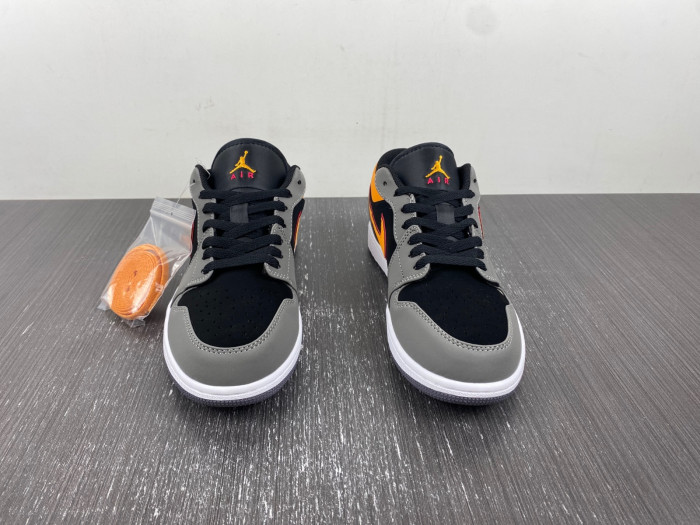 air jordan 1 low highlighted with vivid orange fn7308-008