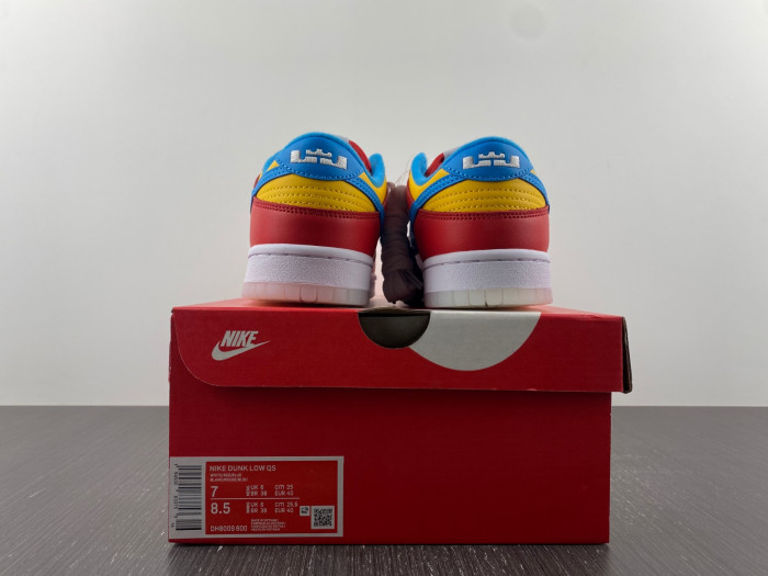 lebron james x nike dunk low “fruity pebbles” dh8009-600