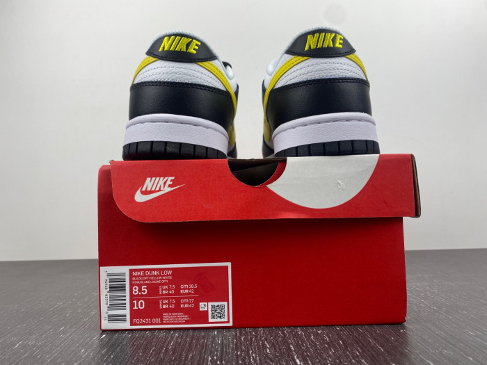 nike dunk low “black/yellow” fq2431-001