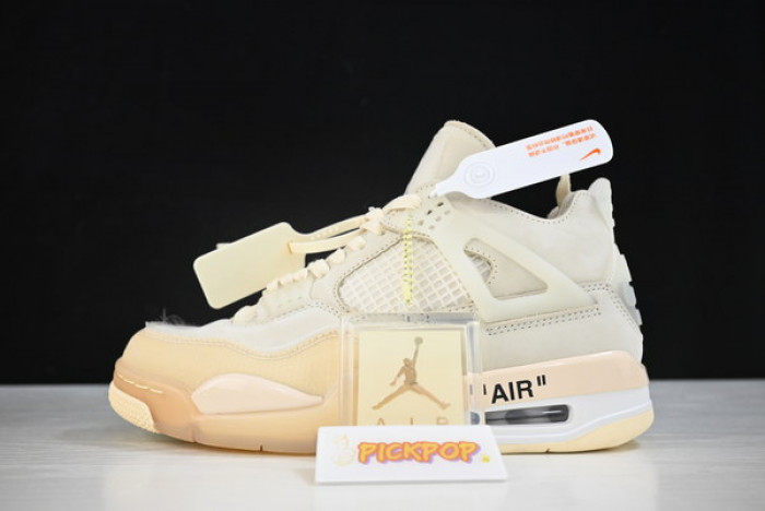 off-w x air jordan 4 retro sail cv9388-100