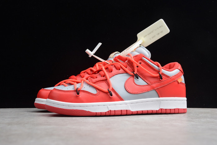 off-w x nike dunk low university red ct0856-600