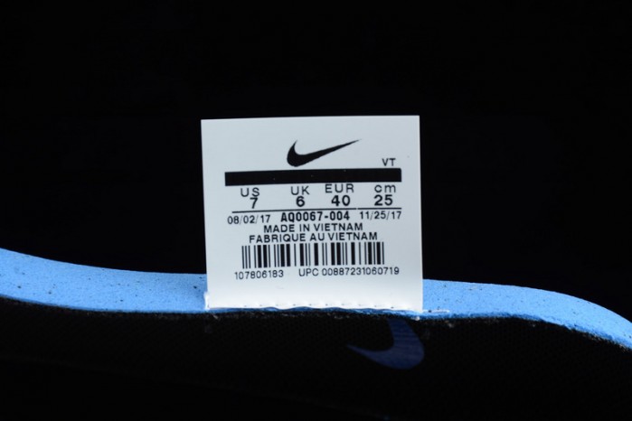 nike epic react flyknit black racer blue aq0067-004