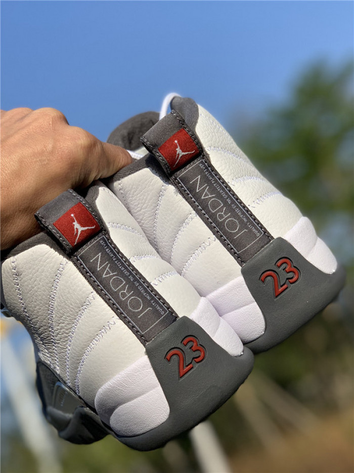air jordan 12 gs white / dark grey 153265-160