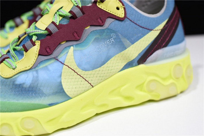 undercover x nike react element 87 blue volt bq2718-400
