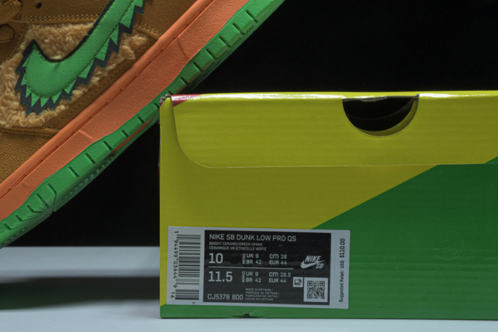 grateful dead x nike sb dunk low“ orange bear” cj5378 800