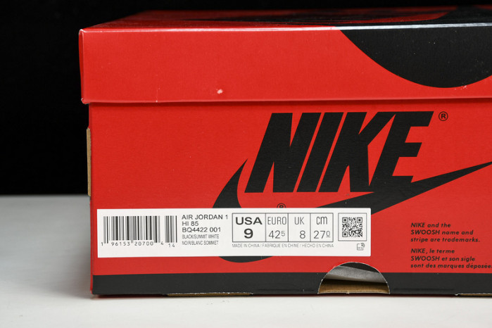 air jordan 1 high 85 “black white” bq4422-001
