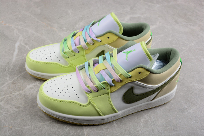 air jordan 1 low “light olive/pale citron” fd9906-131