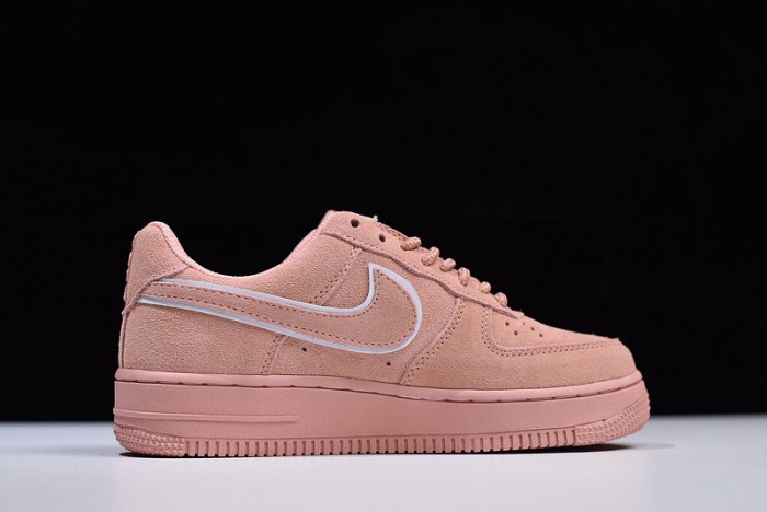 nike air force 1 07 suede women lifestyle shoe pink aa1117-601