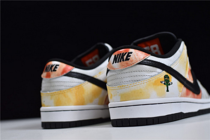 nike sb dunk low raygun tie-dye white bq6832-101