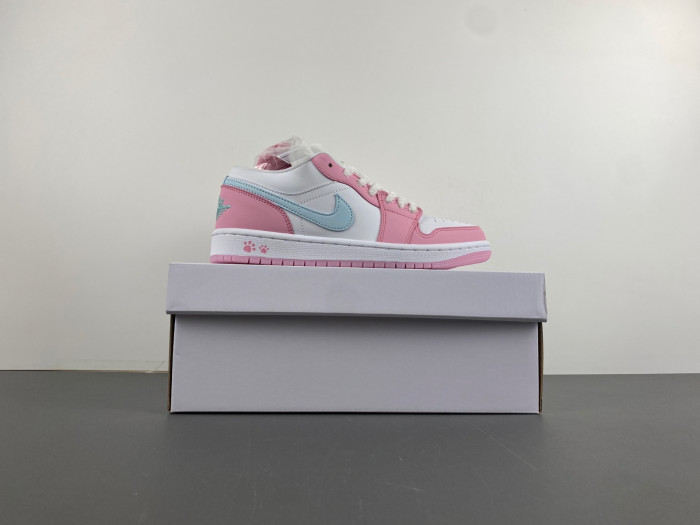 air jordan 1 low se paw print pink foam hm3706-141
