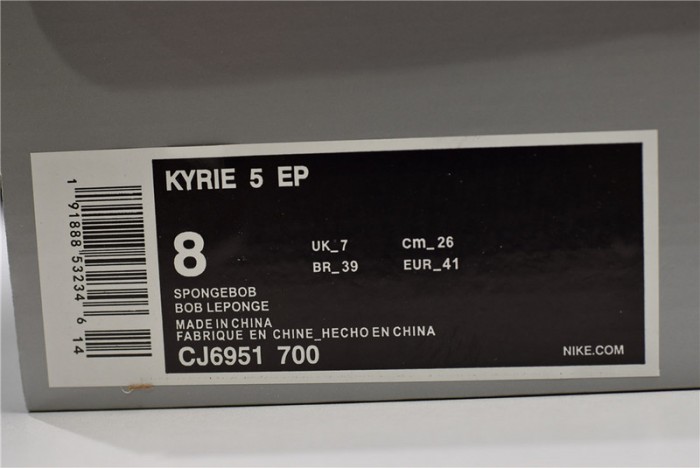 kyrie 5 spongebob squarepants cj6951-700