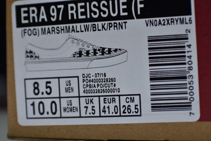 FEAR OF GOD Vans OG era LX VN0OZDGEY