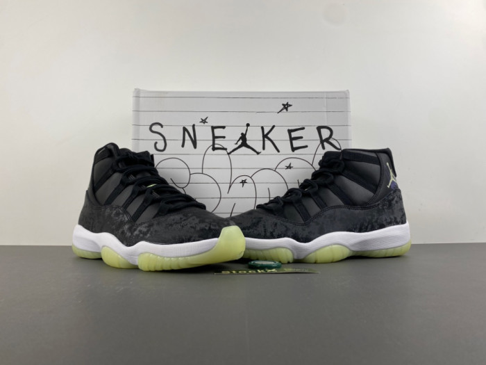 AIR Jordan 11 Retro Black Barely Volt IB1378-001