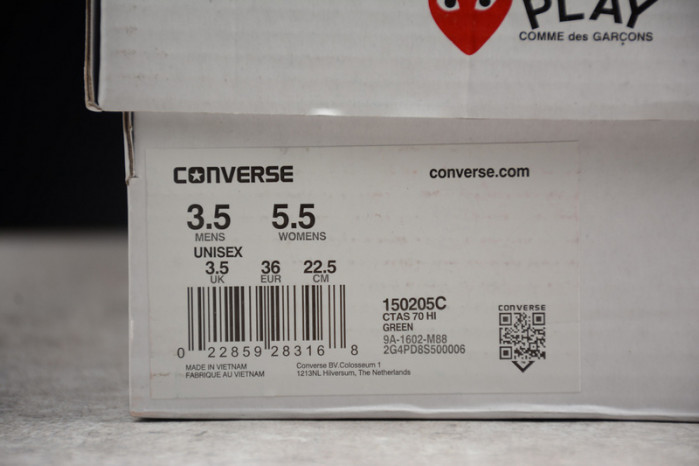 CONVERSE CDG X CONVERSE CHUCK TAYLOR 70S OG00109