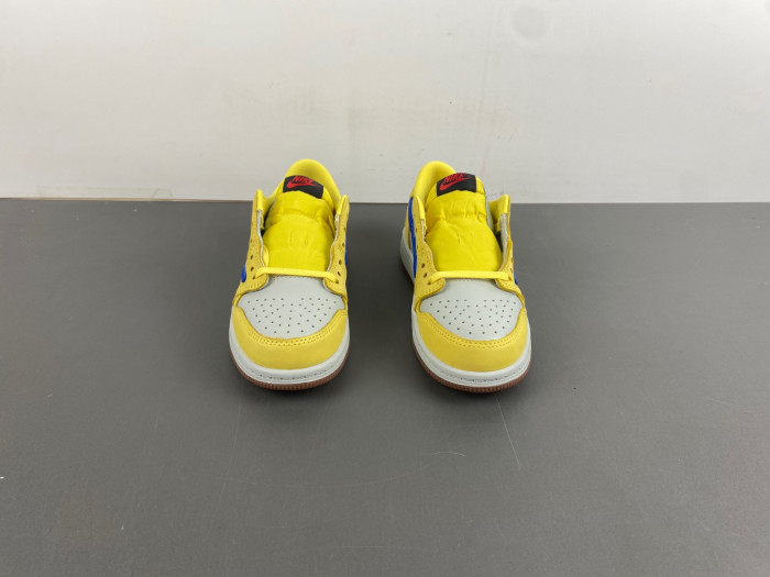 TRAVIS SCOTT X AIR JORDAN 1 LOW Canary KIDS DZ4137 700